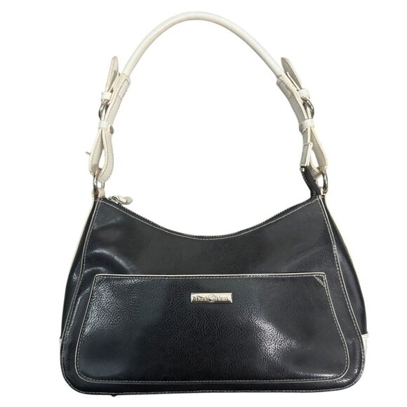 Duck Head Vintage Black White Leather Small Handbag w Feet One Size - Picture 2 of 9